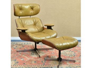 Vintage Plycraft Eames Style Lounge Chair And Ottoman, 1 Of 2 (CTF20)