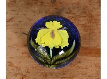Glass Paperweight, Sherwin Art Glass, Floral (CTF10)