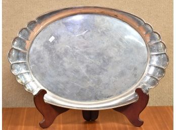 German Silver Oval Serving Tray, 46ozt (CTF10)