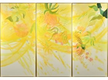 Three Ellen Malsch Watercolors, Bloom #1,2,3, (CTF40)