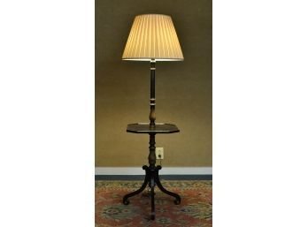 Vintage Regency Style Black Painted Wood Floor Lamp (CTF20)