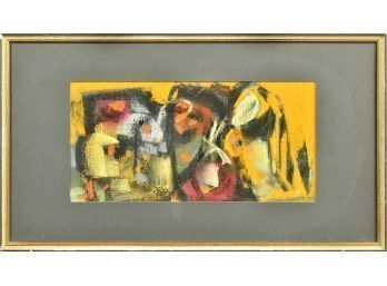 Signed Mid-century Abstract Pastel (CTF10)