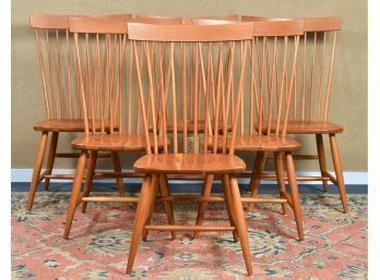 Six Pompanoosuc Mills Cherry Mason Dining Chairs, $500 New Each (CTF40)