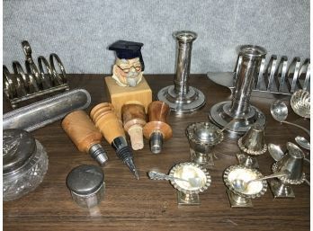 Silver, Silver Plate And Wine Stoppers (CTF10)