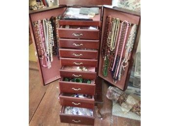 Jewelry Cabinet And Costume Jewelry,  2 Of 2 (CTF10)