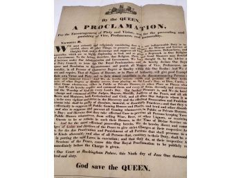 Proclamation By The Queen 1882 (CTF10)