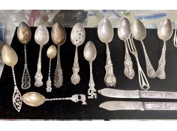 Sterling Silver Spoons And Miscellaneous Sterling (CTF10)