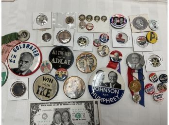 Vintage Political Buttons And Related (CTF10)