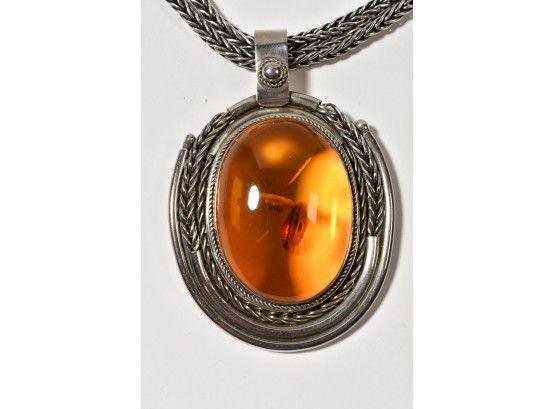 Amber & Sterling Artisan Necklaces (CTF10)