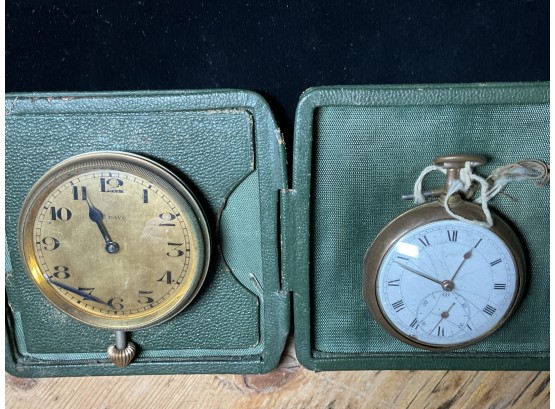 Vintage Travel Clock & Pocket Watch (CTF10)