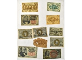 11 Pieces Of Fractional Currency (CTF10)