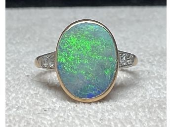 Antique Opal And Diamond Ring (CTF10)