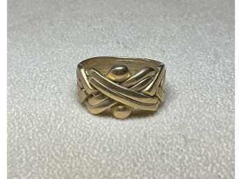 Vintage 18k Gold X Design Ring (CTF10)