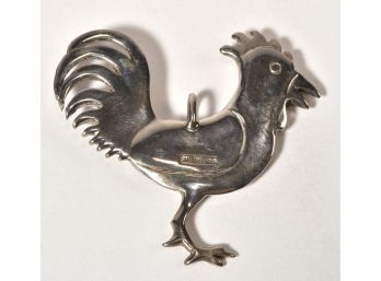 Deerfield Museum Silver Rooster Pendant (CTF10)