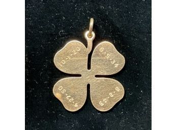 14k Gold Tiffany & Co. Gold Four Leaf Clover Pendant (CTF10)