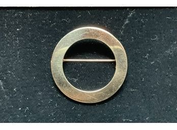 Tiffany & Co. 14k Gold Circle Pin (CTF10)