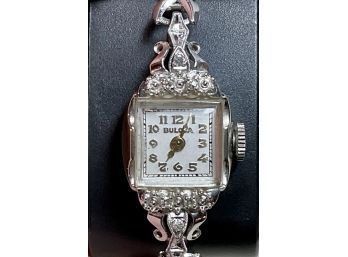 Vintage 14k Gold Ladies Bulova Wrist Watch (CTF10)