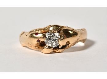 Antique 14K Diamond Ring (CTF10)