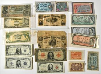 Assorted Lot Of U.S. & Foreign Paper Money (CTF10)