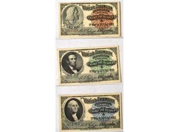 3 Columbian Exposition World's Fair Admission Tickets (CTF10)