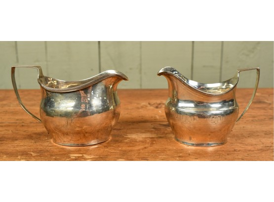 Two Period Sterling Silver Creamers, 6.5 Ozt (CTF10)