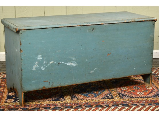 Ca. 1800 Blue Painted Blanket Box (CTF20)
