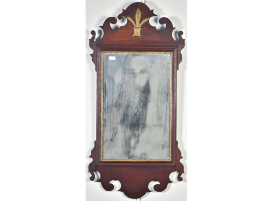 Delicate Antique Chippendale Mahogany Mirror (CTF10)