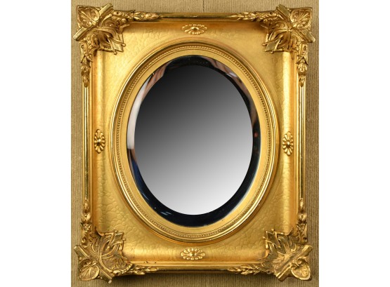 Antique Ca. 1870 Carved And Gilt Wall Mirror (CTF10)