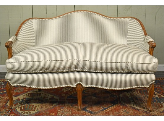 Diminutive French Ticking Upholstered Sofa (CTF20)  Update