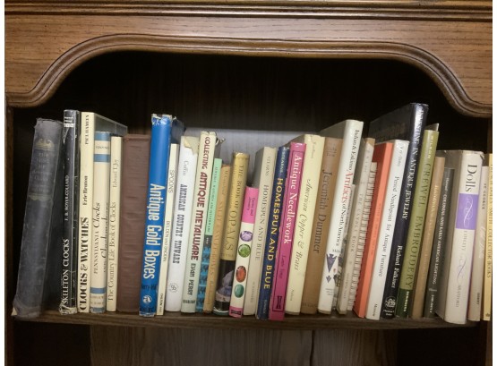 Vintage Reference Books, Clocks, Metals, Etc, 1 Box (CTF20)