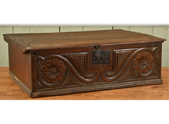 Ca. 1700 Carved Oak Bible Box (CTF10)