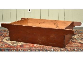 Antique Red Painted Pine Dough Box (CTF20)