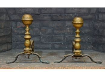 Chippendale Cannonball Andirons (CTF10)