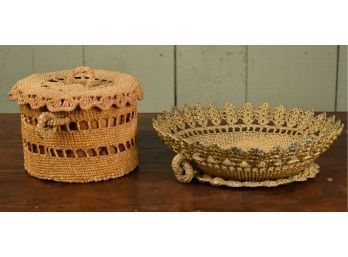Two Sailor Made Twine Work Baskets (CTF10)