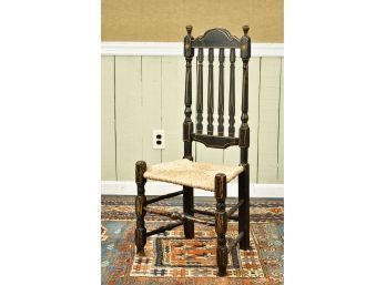 18th C. Bannister Back William And Mary Side Chair (CTF10)