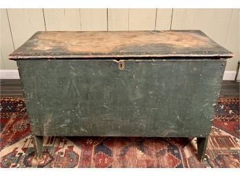 18th C. Green Painted Blanket Box (CTF20)
