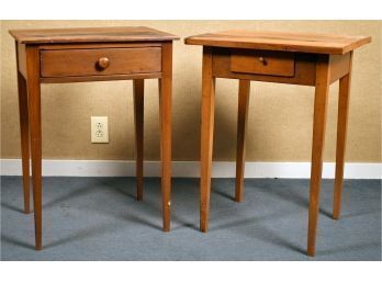 Two 19th C. Country Hepplewhite One Drawer Stands (CTF20)