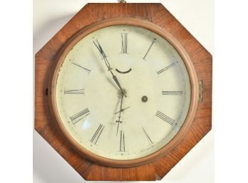 19th C. Octagonal Rosewood Gallery Clock (cTF10)