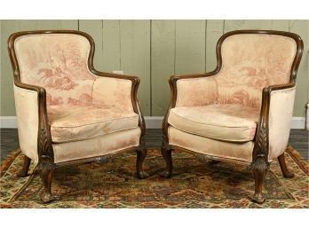 Pr. Small French Style Bergere Chairs (CTF20)