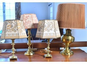 Four Brass Table Lamps (cTF20)