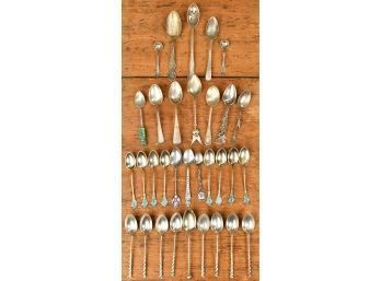 Sterling Silver Souvenir Spoons, 8.5 Ozt (CTF10)