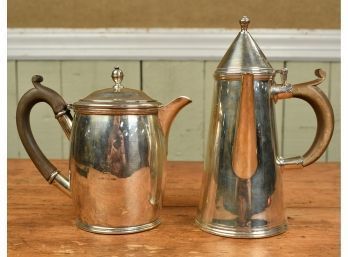 Two Period Sterling Silver Coffee Pots, Ozt 23.8 (CTF10)