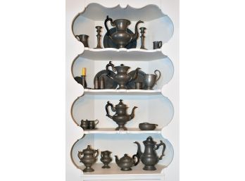 Assorted Antique Pewter, 26 Pieces (CTF20)