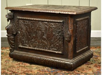 Antique Carved Wooden Box (CTF10)