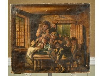 Late 17th/Early 18th C. Oil, Tavern Scene (CTF10)