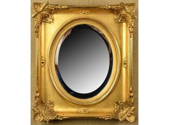 Antique Ca. 1870 Carved And Gilt Wall Mirror (CTF10)