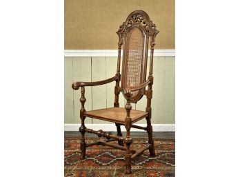 Vintage William & Mary Style Arm Chair (CTF10)