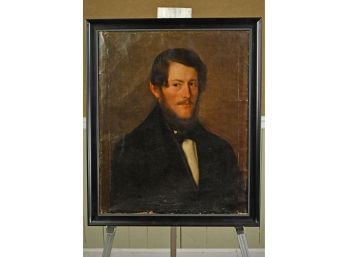 19th C. Oil Portrait Of A Young Man (CTF10)
