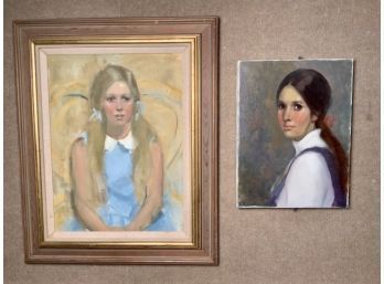 Two Virginia Webb (Hanover NH) Oil Portraits (CTF20)