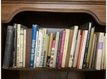 Vintage Reference Books, Clocks, Metals, Etc, 1 Box (CTF20)
